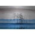 thumbnail image 3 of "Blue Lake Horizon" Painting Print on Brushed Aluminum, 3 of 5