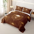 thumbnail image 3 of Castle Fairy Gothic Skull Damask Bed Spread Queen,Abstract Retro Rose Queen Coverlet Set,Rust Tan, 3 of 7