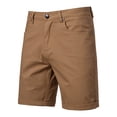 thumbnail image 2 of QIUOMBBP Mens Business Casual Shorts for Summer Knee Length Solid Color Work Shorts Straight Leg Pull On Short Pants with Pocket, Khaki, 36, 2 of 7