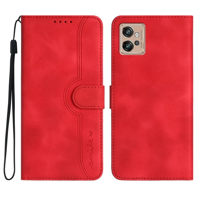 Compatible with Motorola Moto G32 Case Premium PU Leather Wallet with Built-in Magnet Cover
