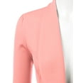 thumbnail image 4 of Doublju Women's Lightweight Thin 3/4 Sleeve Open Front Blazer with Plus Size, 4 of 4
