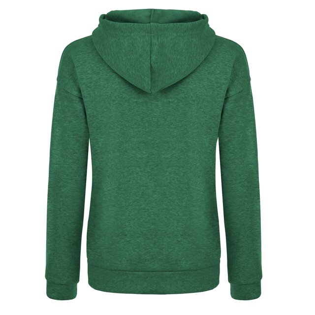 Autumn Winter Ladies Long-Sleeved Pullover Print Round Neck Hooded Sweatshirt