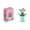 01. African Violet - Rat, variant on Zodiac Flower Pot Building Block Set, 12 Chinese Zodiac Miniature Botanical Potted Plant Model Kits, Everlasting Floral Desktop Decor