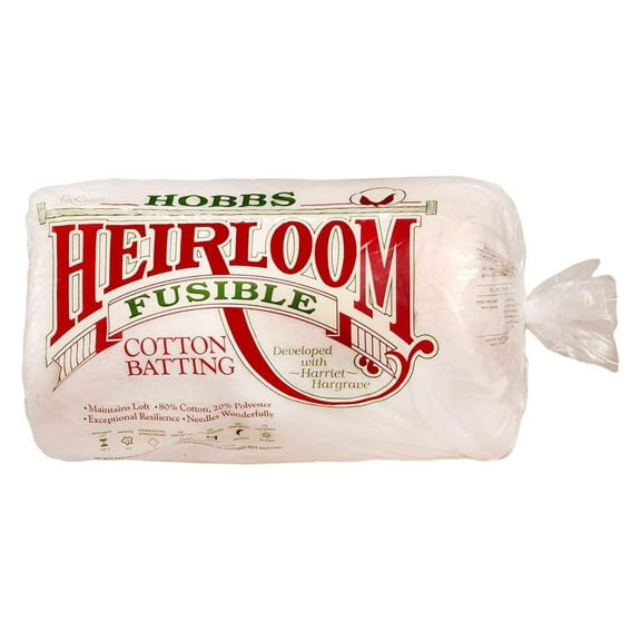Heirloom Premium Fusible Cotton Blend Batting 90" x 108" from