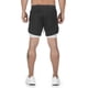 thumbnail image 4 of Eigraketly 2021 pantalones cortos para correr de camuflaje para hombres 2 en 1 de pisos de secado rápido pantalones cortos deportivos para gimnasio Uniforme atlético Negro M Eigraketly OD2835-09B, 4 of 6