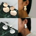 thumbnail image 6 of Thinsont 1 Pair Alloy Earring Ear Pendent Fashion Jewelry Fine Workmanship Long-lasting Round Plate Exquisite Attractive Silver, 6 of 6