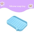 thumbnail image 3 of Jabonera De Silicona Antideslizante, Bandeja De Jabón De Drenaje Rápido, Jabonera Suave Y Fácil De Limpiar Para El Hogar, Baño, Ducha, Almacenamiento De Jabón sonducket HA026989-03, 3 of 6