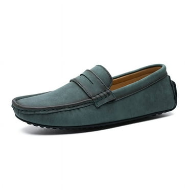Big Size Men's Casual Loafers Slip On Leather Shoes Lightweight Driving Shoes Moccasins Classic Penny Loafer Flats Boat Shoes