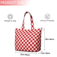 thumbnail image 4 of Red and Black Checkered Pattern Travel Tote Bags for Women Carry On,Large Weekender Bags for Women Travel,Multi Functional Duffle Bag for Work,Shopping,Sports, 4 of 5