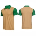 thumbnail image 2 of Trgacdwlo Color Block Men's Polo Shirts Lightweight Quick Dry Short Sleeve Shirts Men Summer Outdoor Hiking Golf Polo Shirt Men Khaki XXXL, 2 of 8