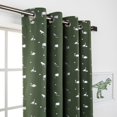 thumbnail image 3 of Silver Foil Dinosaur Printed Blackout Curtains Moss - 63, 3 of 5