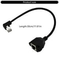 thumbnail image 5 of AOOOWER Rj45 Cat6 Gigabit 90Degree Ethernet Extension Cable For Fast Speed Data Transfer, 5 of 19