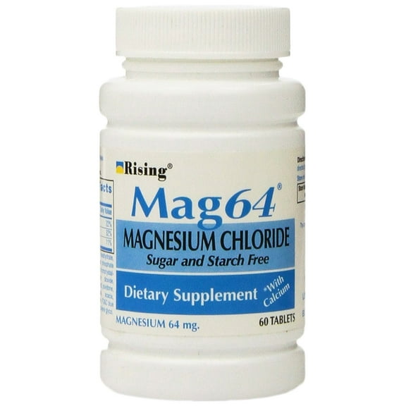 NEW MAG 64 MAGNESIUM CHLORIDE WITH CALCIUM 60 TABLETS (5 Bottles = 300 Tablets)