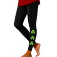 thumbnail image 2 of BOOMILK St. Patrick's Day Leggings for Women Trendy Shamrock Print High Waisted Stretch Legging Plus Size Workout Yoga Pants, 2 of 4