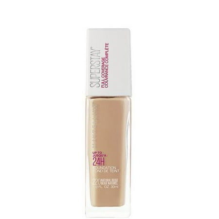 Maybelline New York SuperStay Full Coverage Foundation, Natural (Best Full Coverage Drugstore Makeup)