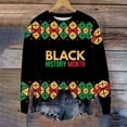 thumbnail image 4 of Womens Sweatshirts Black History Month Shirt for Women Long Sleeve Loose Pullover Tops Graphic Shirts Holiday Outfits, Multicolor, S, 4 of 4