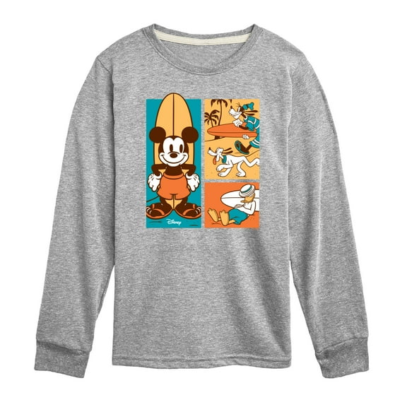 Disney - Mickey & Friends - Donald Duck, Goofy, & Pluto - Sun, Sand, & Surf - Toddler And Youth Long Sleeve Graphic T-Shirt