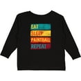 thumbnail image 3 of Inktastic Eat Sleep Paintball Repeat Boys or Girls Long Sleeve Toddler T-Shirt, 3 of 5