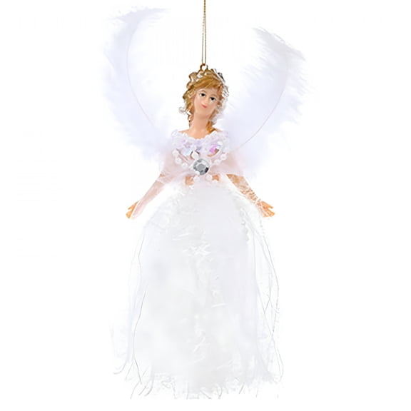 BESTSKY Christmas Tree Decorations 7.5In Christmas Tree Topper Fairy Angel Christmas Tree Pendant Fabric Angel Christmas Tree Topper for Christmas Decorations Tree Ornament