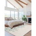 thumbnail image 2 of Flower Teal Area Rug for Bedroom 2.7x5 Ft Grey Cherry Blossoms Cotton Linen Background Super Soft fuzzy Throw Rug Non-Slip Fluffy Plush Indoor Floor Carpet for Living Room Nursery Home Decor, 2 of 8