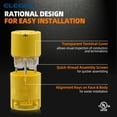thumbnail image 5 of ELEGRP 15 Amp 125 Volt NEMA 5-15R 2 Pole 3 Wire Grounding Straight Blade Electrical Connector Replacement Cord Outlet Commercial Grade, Yellow, 1 Pack, 5 of 6