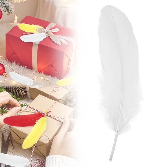 Natural White Craft Feathers Soft DIY Feather for Wedding Decor Handmade Art Craft Decor Feathers DIY Enthusiasts Home Party Feathers Decoration 3.93-5.91 Inch (1Pcs)