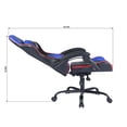 thumbnail image 6 of CRO Decor PVC Gaming Chair USA Comics Style Leather with Lumbar Support in Blue, 6 of 10