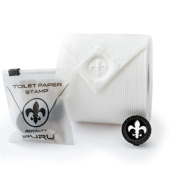 BURU SOLUTIONS Toilet Paper Stamp Royalty (Fleur de Lis) - Add a Unique Personal Touch to Your Bathroom Decor! Enhance your Home Decor. Ideal for Housekeeping, Hotels, Rentals, Home Staging Decor