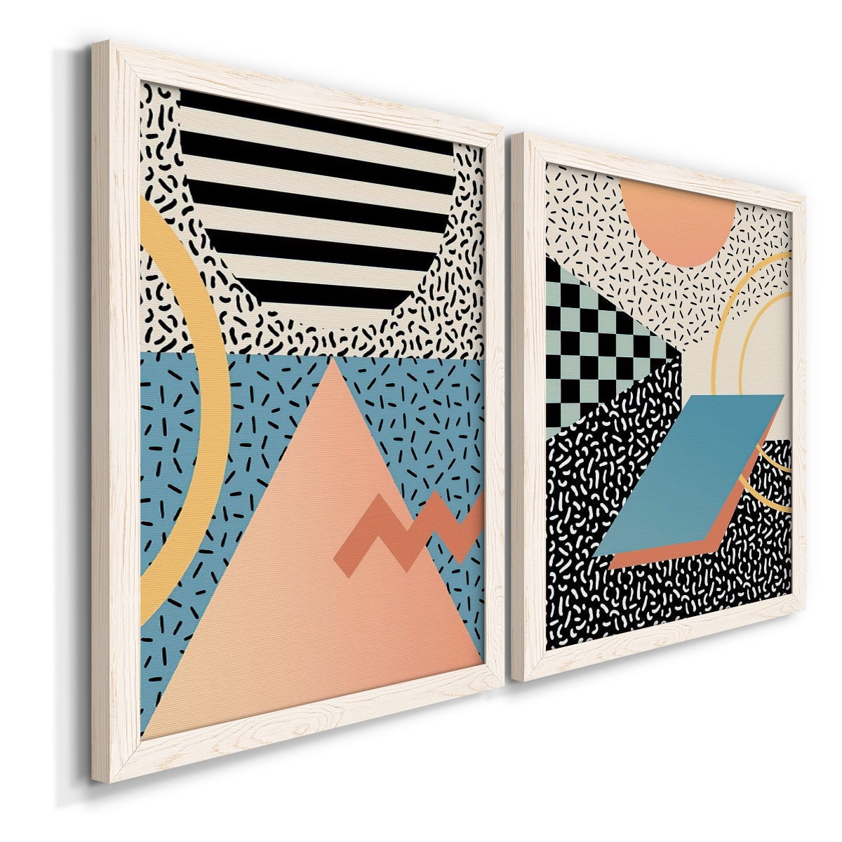 Modern Memphis I - Premium Framed Canvas 2 Piece Set - Ready to Hang
