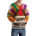 thumbnail image 5 of Autumn Happy Thanksgiving Turkey Men's Women New Sweatshirt Hoodie Men's Plus Size Sweatshirt Hooded Sweatshirt 3d Printed Street Men's Cloth, 5 of 6