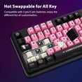 thumbnail image 4 of AUSDOM 98Pro Wireless Mechanical Gaming Keyboard, Tri-Mode (Bluetooth/2.4GHz/USB-C), Gasket Hot Swappable, Backlit, PBT Keycaps, Linear Switches, for Windows/Mac/PC(Manga Girl Theme), 4 of 9