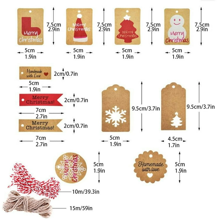 240pcs Christmas Gift Tags Stickers 2x 3 Kraft Paper Self Adhesive to and  from Name Tags for Christmas Presents Vintage Holiday Label Stickers