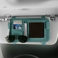 thumbnail image 3 of Mightlink Card Storage Bag Multiple Compartments Wear Resistant Scratch-proof Universal Easy to Install Save Space Faux Fur Car Sun Visor Organizer Card Ticket Container for Auto, 3 of 7