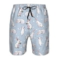 thumbnail image 3 of Goofa Rabbit Is Eating Carrots Printed Mens Swim Trunks Summer Quick Dry Short Beach Swimwear Bathing Suits-, 3 of 9