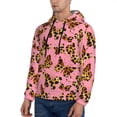 thumbnail image 2 of Hoodies for Men - Leopard butterfly pink Long Sleeve Comfrt Men'S Fashion Hoodies & Sweatshirts, Sweatshirts for Men Hoodies Pullover Clothing Clothes with Pouch, 2 of 7