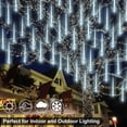thumbnail image 3 of Meteor Shower Lights Outdoor, 10 Tubes 200 LED Falling Rain Drop Lights, Christmas Light for Holiday Party Decoration (White), 3 of 9