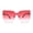Gold Red, variant on Womens Oversize Rimless Chic Squared Butterfly Sunglasses Gold Black Pink