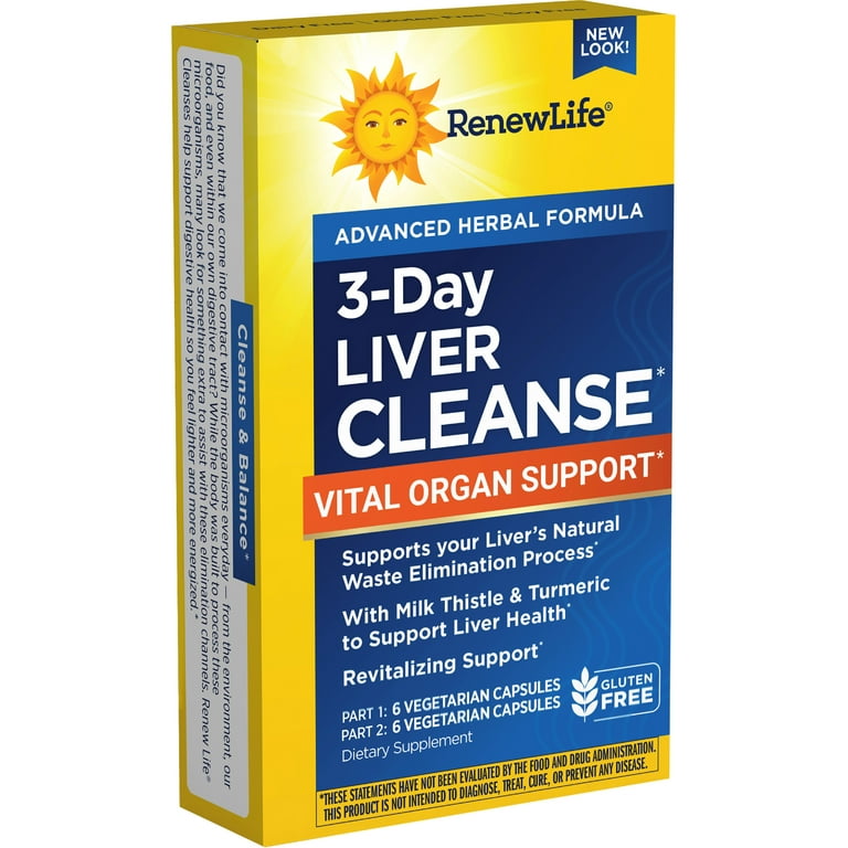 3-Day Liver Cleanse | 12 Vegetarian Capsules | by Renew Life 3-Day Liver Cleanse | 12 Vegetarian Capsules | by Renew Life