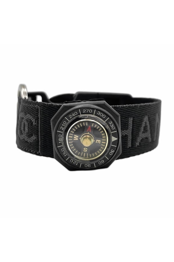 Pre-Owned CHANEL Keychain, Plastic, Canvas, Black, Women's