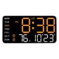 thumbnail image 2 of Reloj despertador digital Reloj de pared Ligero Fecha LED Reloj despertador de escritorio Eléctrico Luz naranja, 2 of 9
