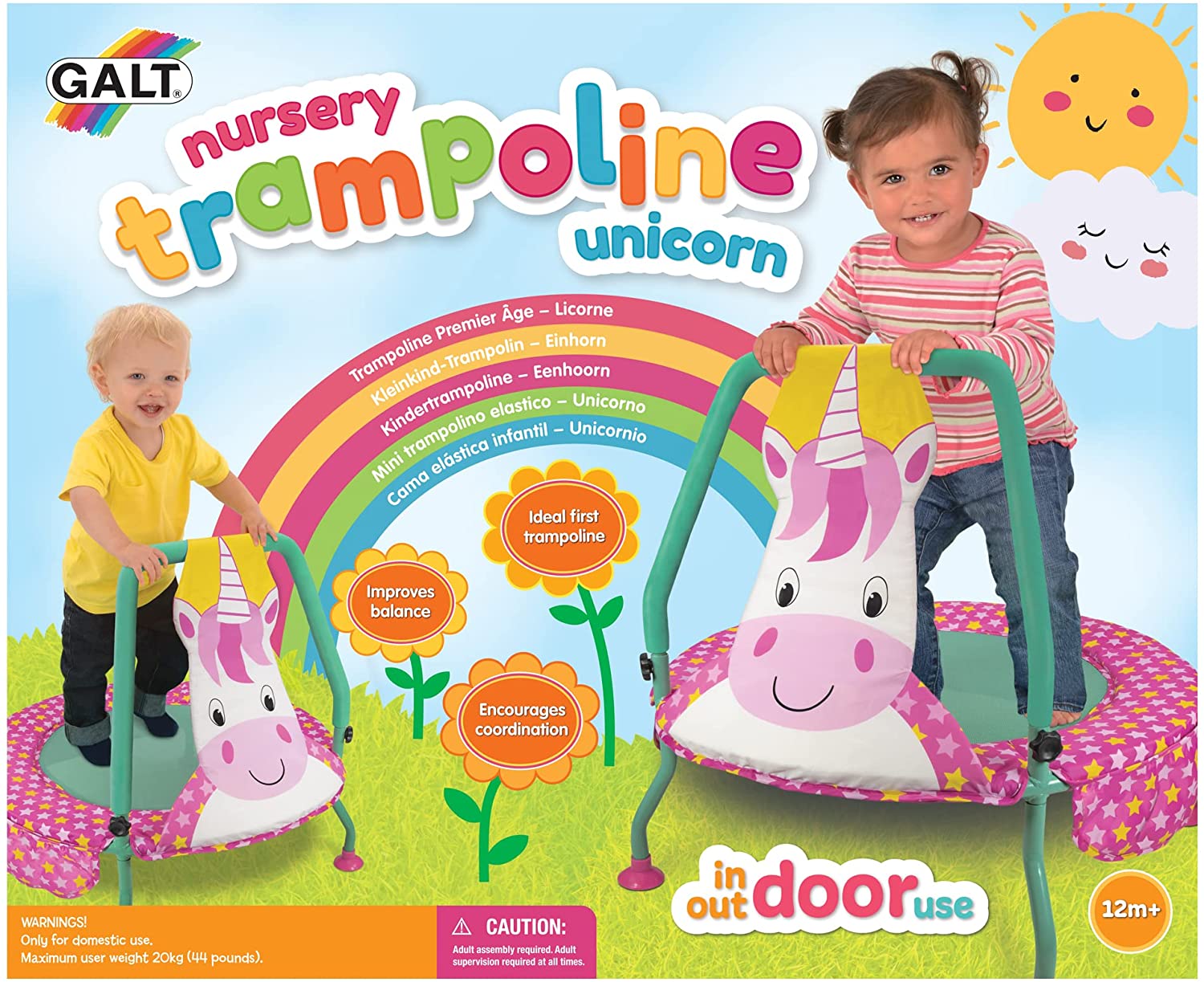 Galt Toys, Nursery Trampoline - Unicorn, Trampolines for Kids, Ages 1 Year Plus - image 5 of 7