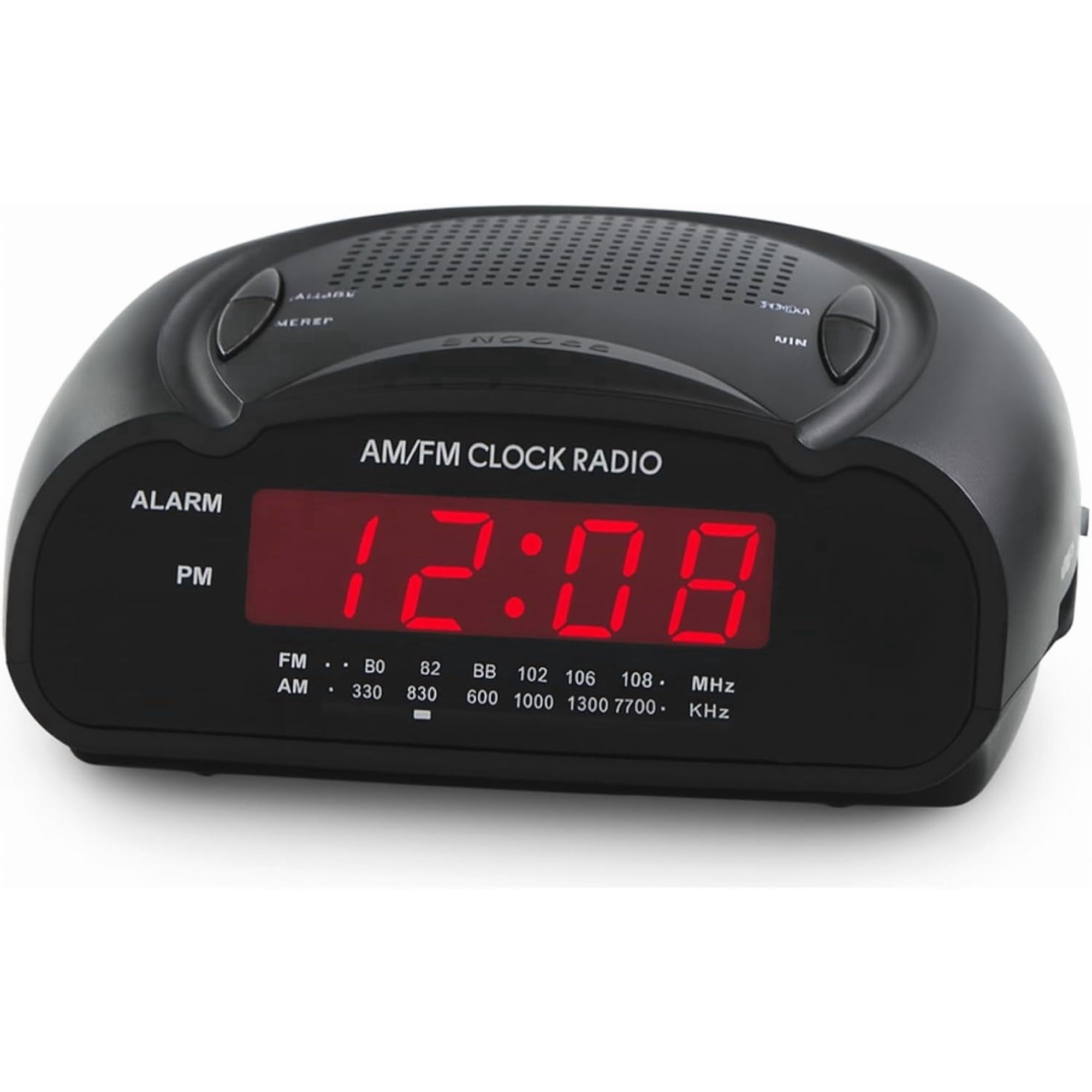 Digital Alarm Clock | AM/FM Clock Radio with Red LED Display, Loud Alarm for Heavy Sleepers | Desk
