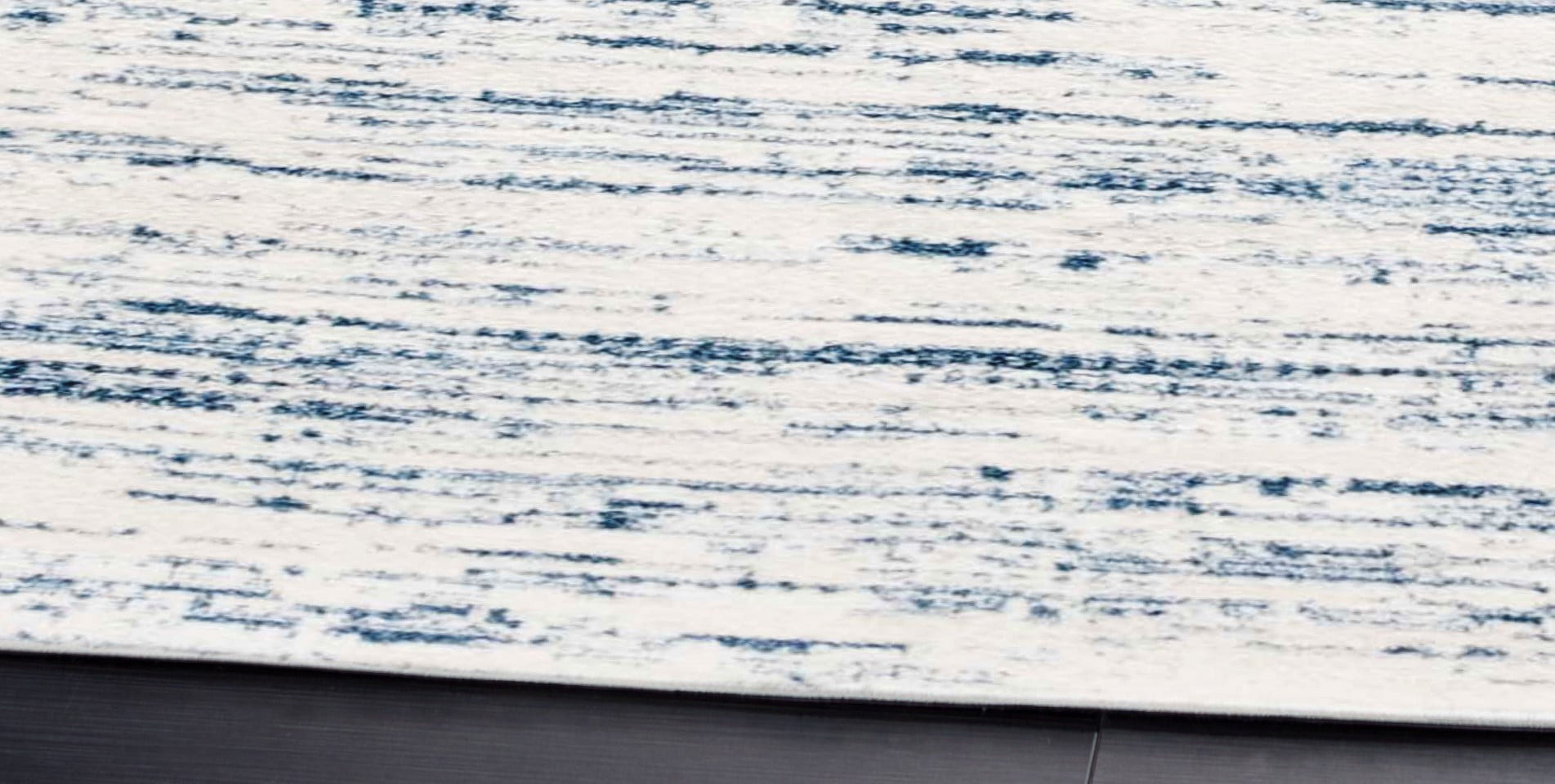 SAFAVIEH Alamo Olga Stripe Area Rug, Blue/Ivory, 8' x 10'
