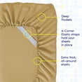 thumbnail image 2 of Sweet Home Collection 1500 Series 6 Piece Ultra Soft Microfiber Sheet Set, King, Camel, 2 of 5