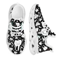 thumbnail image 1 of Zapatos planos con estampado divertido de dientes de dentista para mujer, zapatillas azules con cordones, calzado transpirable de verano para adolescentes, 1 of 6