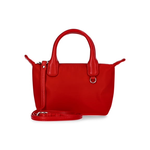 No Boundaries Women's Mini Tote Crossbody Bag, Red