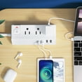 thumbnail image 2 of Universal Power Strip Extension Cord US Standard 2500W Power Strip Household Extension Board Socket With Control Buttons 3 Socket 4 USB Ports Plug Board, 2 of 6
