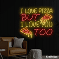 thumbnail image 2 of Craftnamesign I Love Pizza I Love You Too LED Neon Sign, Pizza Shop Decor, 2 of 4