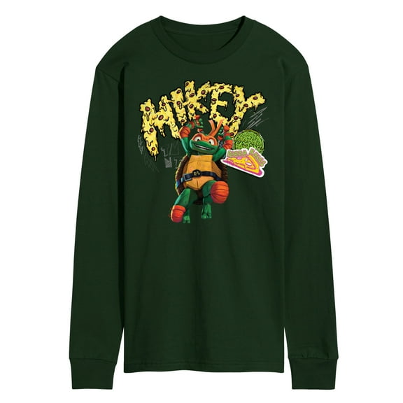 Teenage Mutant Ninja Turtles: Mutant Mayhem - Michelangelo AKA Mikey - Pizza Rules - Men's Long Sleeve T-Shirt