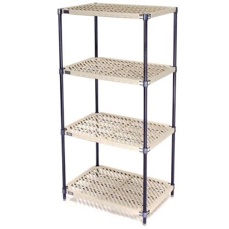 Global Industrial 331479N Nexelite Vented Plastic Nexelon Shelving - 54 x 21 x 54 in.